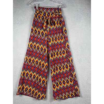 ◆THE MUSEUM VISITOR◆ HAND PAINTED WIDE PANTS BROWN 07663 THE MUSEUM VISITOR