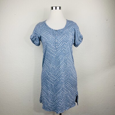 Lucky Brand Short Sleeve T-Shirt Dress XS Blue/White Cotton Linen Blend Mini | eBay Lucky Brand Short Sleeve T-Shirt Dress XS Blue/White Cotton Linen Blend Mini | eBay