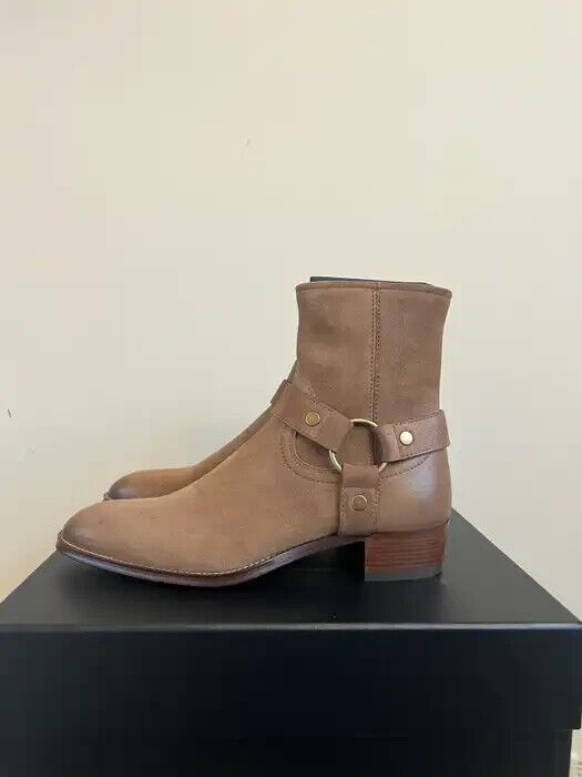 Saint Laurent Paris , Wyatt Harness Boots in Brown BNWB 42.5 | eBay
