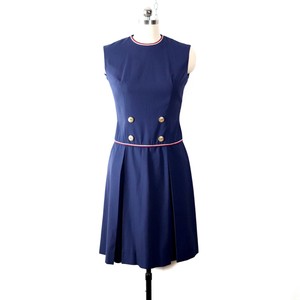navy blue drop waist dress