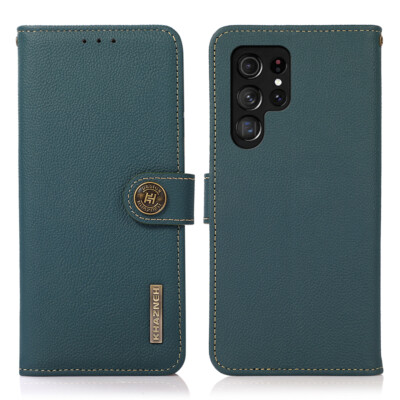 Magnetisch EchtLeder Flip Case Kartenfach Tasche Ständer Klapphülle für Samsung