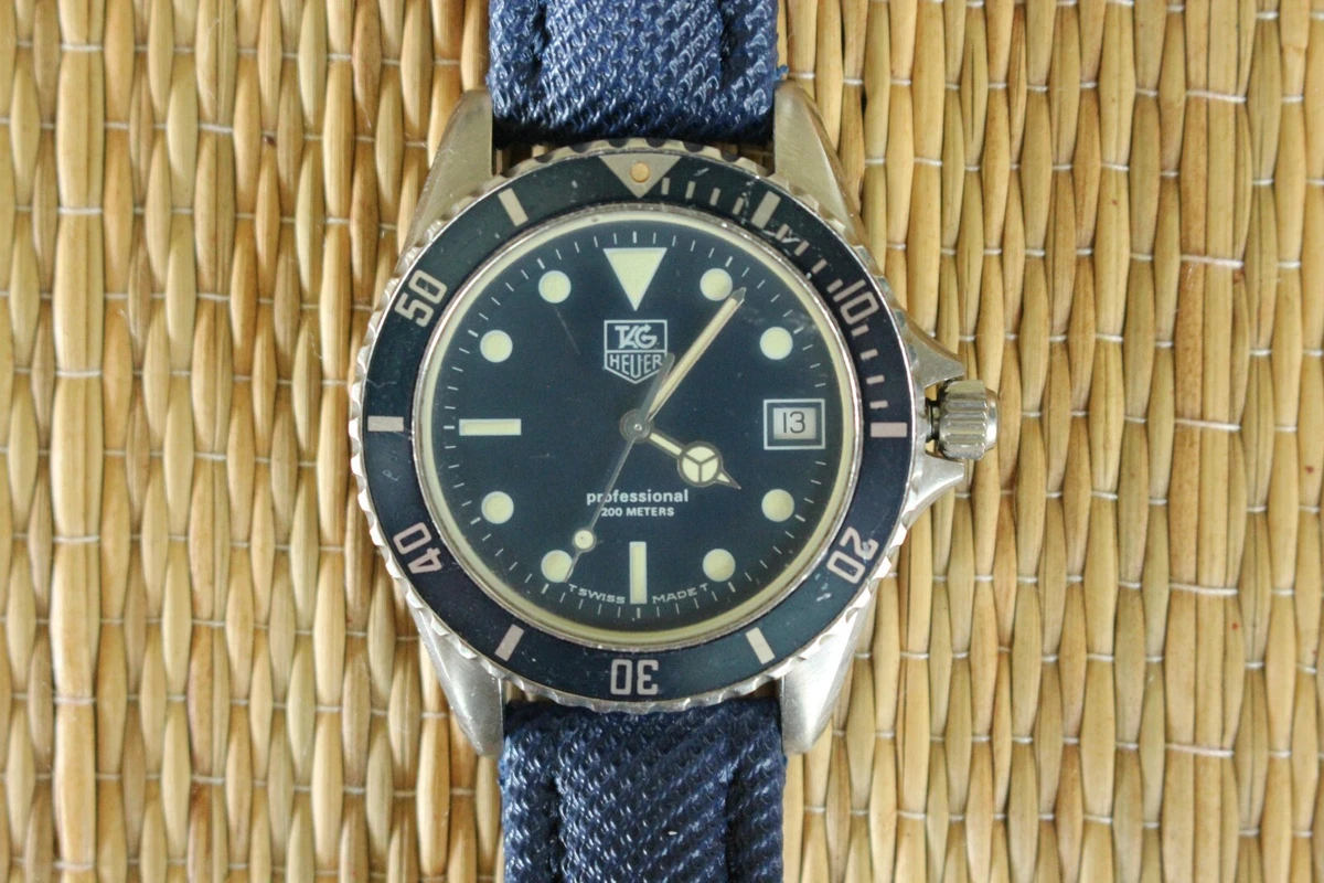 SPIC SPAN TAG HEUER 980.613B BLUE DATE DIAL 200M PLONGUER DIVER