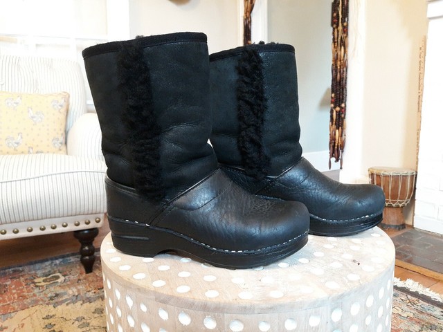 fur lined clog boots