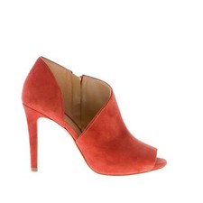 MICHAEL KORS scarpe donna Tronchetto open toe Elodie Bootie camoscio ruggine zip