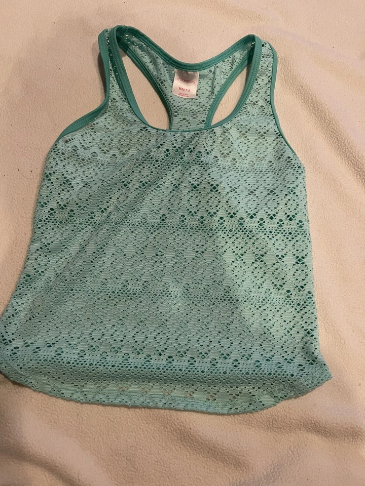 Xhilaration Traje de Baño 3 Piezas Bikini Agua Rosa Talla Mediana 7/8 Usado en Excelente Condición Foto 3 de 4