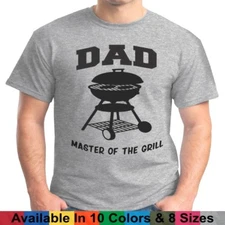 DAD Master Of The Grill Weber BBQ Bar B Que Fathers Day Gift Tee T Shirt 