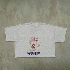 Vintage 1995 Real Madrid La Liga Champions T- Shirt Size M Spain 100% Cotton
