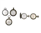 5 ANTIQUE ELGIN ROCKFORD HAMILTON HAND WOUND 16s POCKETWATCH LOT BASE METAL