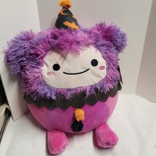 Squishmallows Woxie 14" Plush Purple Fuzzy Monster Halloween Costume New