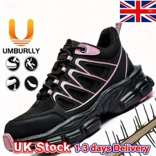 UK Women Ladies Lightweight Safety Shoes Steel Toe Cap Work Trainers Hiking Boot