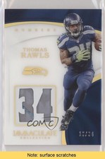 2017 Panini Immaculate Numbers Memorabilia 16/34 Thomas Rawls #NU-91 READ ib1