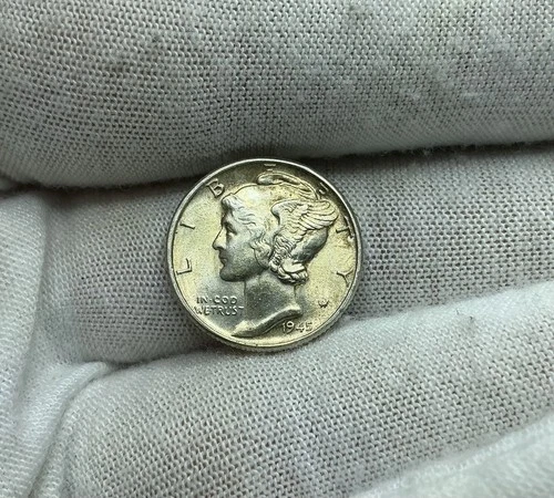 1945-P Mercury Dime 10c BU Uncirculated Coin  90% Silver P138