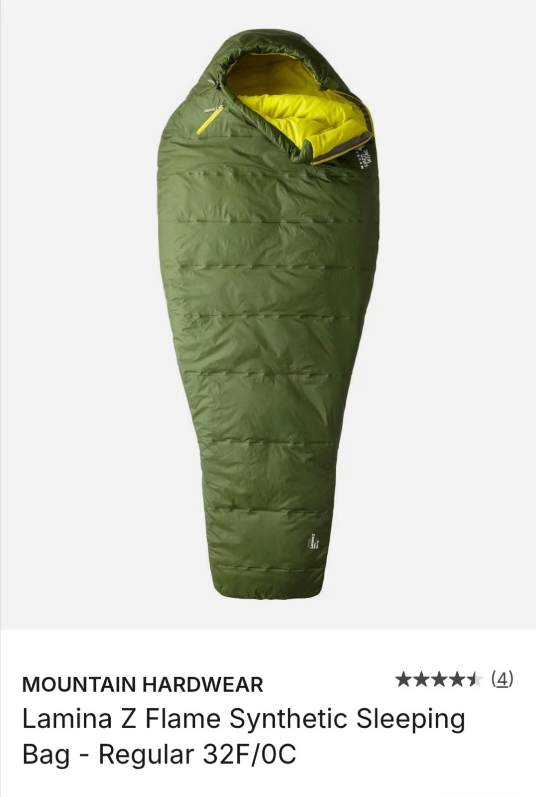 Mountain Hardwear Adults Thermal Lamina Z 22°F/-6°C Sleeping Bag Mummy Flame
Opens in a new window o