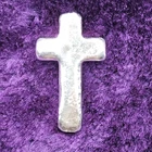 1 oz Hand Poured 999 Silver Bullion Bar Cross YPS - Yeager's Poured Silver