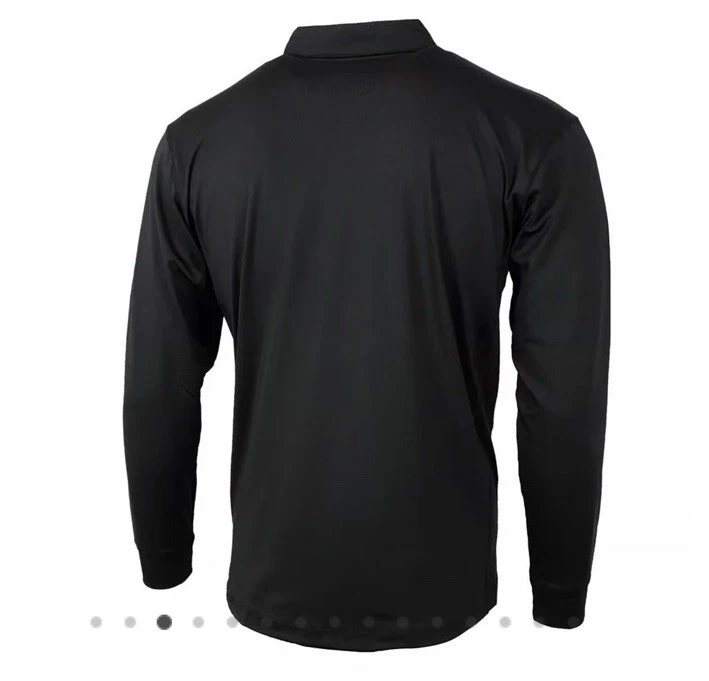 Propper Mens Edge Tec Polo Shirt XL Black Long Sleeve Pullover Tactical Outdoor - Image 2 of 4
