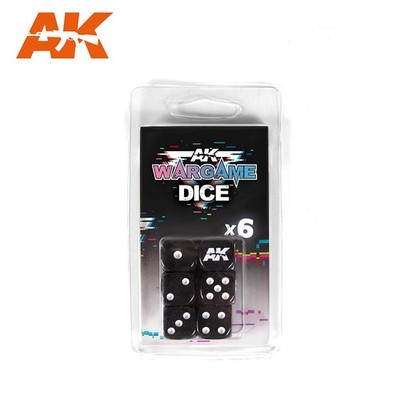 AK-1062 AK Interactive Set 6 Dice (Black)