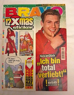 Magazin Zeitschrift BRAVO  Nr. 51 Dezember 1998, mit Poster und Sticker