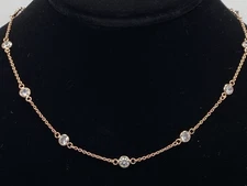 Giani Bernini Rose Gold over Sterling Silver CZ Necklace 16" + 2" NWT $110 MSRP