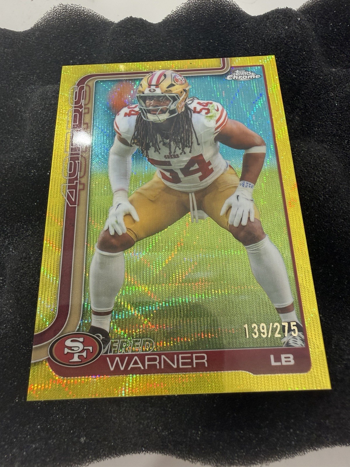 Topps Chrome Fred Warner San Francisco 49ers Gold Card #268/275 NFL
