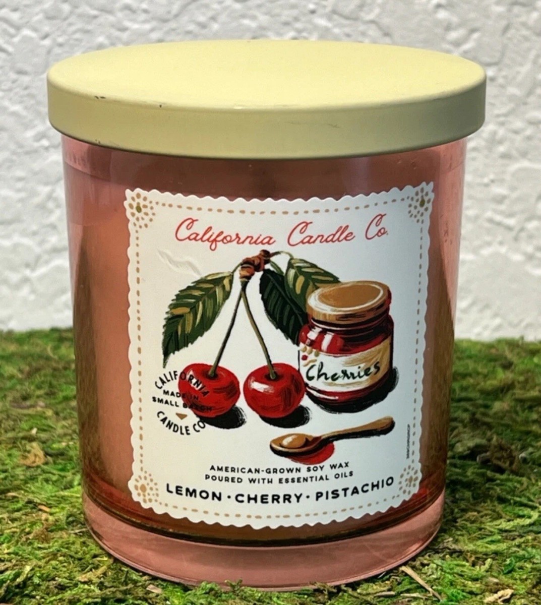 Leoben Soy Lemon Cherry Pistachio Candle | Cottagecore Hippie