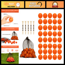 40 Pack Foam Golf Practice Balls - Realistic Feel, Limited Flight for Indoor/Out
