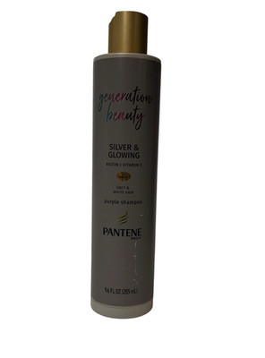 Pantene Generation Beauty Silver & Glowing Purple Shampoo Grey White Hair 9.6oz