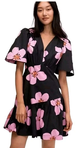 NWT Kate Spade Grand Flora Dress Flutter Sleeve Size 14