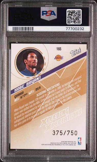 2002 Topps Xpectations Kobe Bryant #165 PSA 8 /750 Lakers - Image 2 of 2