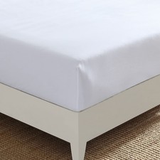 - Sheet Cotton Percale Bedding Casual Home Decor Solid White