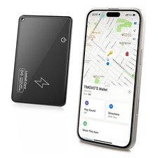 TiMOVO Wallet Tracker Card For Apple Find My, iOS Bluetooth Locator, Black