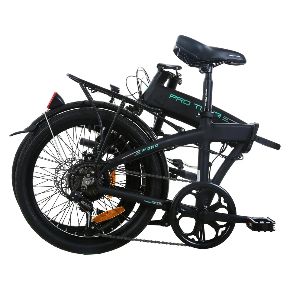 20 Zoll Klapprad 250W 9 Geschwindigkeit Faltrad Mini Stadtfahrrad Schwarz Neu - Bild 3 von 4