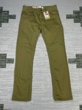 Levis 511 Jeans Boys 18 Green Denim Cotton Slim Fit Mid Rise Tapered 29x30 New