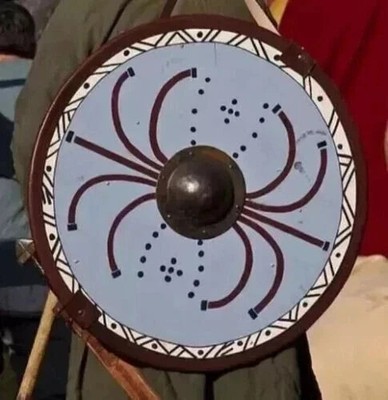 22'' Viking Shield Jorvik Battle Ready Wooden Round Shield Best Larp Gift