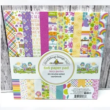 Doodlebug FAIRY GARDEN 6x6 Cardstock Paper Pack 24 Sheets