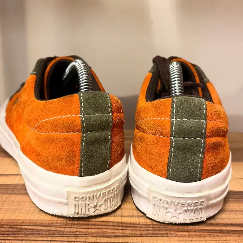 Converse One Star Suede Sneakers in Orange/Kakhi, Size 260 thumbnail 6