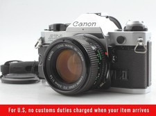     Canon AE-1 Program Silver 35mm Film SLR Camera New FD 50mm f/1.4 Top MINT 