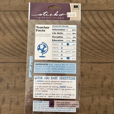 Sticko Ingredient Stickers  Teacher