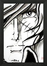 albator close up Framed Wall Art Poster Canvas Print Picture