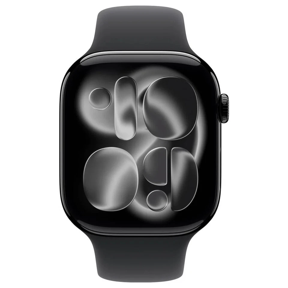 Apple Watch Series 11 GPS 46 mm Aluminiumgehäuse Sport Band Schwarz M/L - Bild 2 von 4