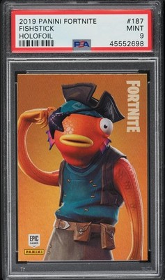 2019 PANINI FORTNITE SERIES 1 USA PRINT #187 FISHSTICK HOLOFOIL PSA 9 MINT