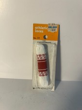 Vintage New Old Stock Mitchellace Athletic Laces No. 31 White for 6 pair eyelets