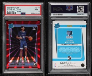 2021 Donruss Rated Holo Red Laser /99 Ziaire Williams #248 PSA 9 MINT Rookie RC