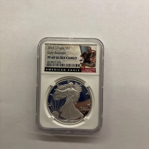 2025-S Proof $1 American Silver Eagle NGC PF 69 Ultra Cameo Early Releases