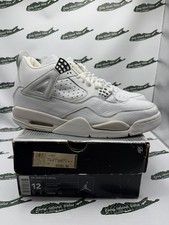 Air Jordan IV Retro + 4 Taglia 12 136030-111 2000 Bianco Cromo Bling Pure