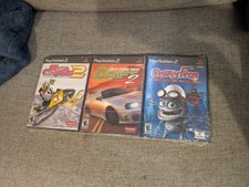 RARE Toys R Us 3 PS2 Sealed game Bundle Tokyo Drift 2, Crazy Frog, Sno Cross 2