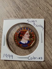 BU Colorized SBA 1999 p-mint Susan B Anthony Dollar-both sides colorized