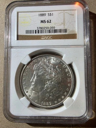1889 $1 Morgan Silver Dollar ms62 ngc