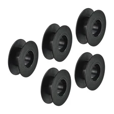 20pcs 2.2'' Floss Bobbins, Plastic Empty Thread Spools Weaving Bobbin, Black