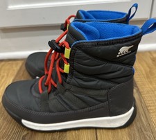 Sorel Whitney III Black Snow Boot Sneaker Youth Size 3