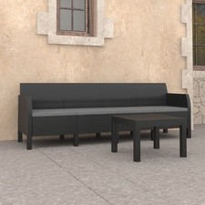Garten Lounge Set Kissen Gartenm&ouml;bel Sofa Garnitur Sitzgruppe PP Rattan vidaXL